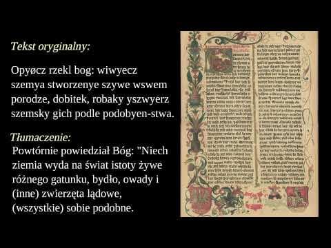 Jak brzmiał język staropolski? - Biblia Królowej Zofii z XV wieku. (Prawie) wierne odczytanie