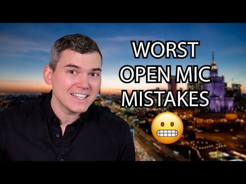 Top 5 Most Embarrassing Standup Comedy Open Mic Mistakes | How to Do Standup | Part One
