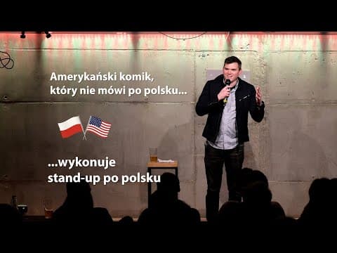 Amerykański komik po raz pierwszy wykonuje stand-up po polsku: Jordan Thomas Gray performs in Polish