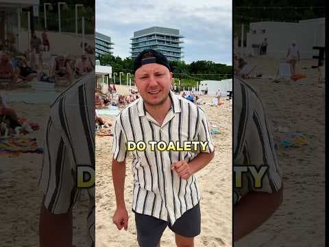 Typowy Polak na wakacjach nad morzem